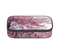 BNVSADC Cherry Blossoms Tree Printed Pencil Case Cute Pencil Box Bag Pen Pouch Office School Stationery Organizer for School Travel Work