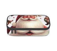 BNVSADC Christmas Santa Claus Printed Pencil Case Cute Pencil Box Bag Pen Pouch Office School Stationery Organizer for School Travel Work