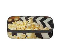 BNVSADC Cinema Movie Clapboard and Popcorn Printed Pencil Case Cute Pencil Box Bag Pen Pouch Office School Stationery Organizer for School Travel Work
