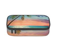 BNVSADC Coconut Palm Tree Sandy Beach 1 Printed Pencil Case Cute Pencil Box Bag Pen Pouch Office School Stationery Organizer for School Travel Work