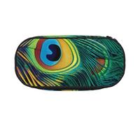 BNVSADC Colored Peacock Printed Pencil Case Cute Pencil Bag Pen Pouch Large Stationery Organizer Makeup Bag for Teen Boys Girls School Students Office