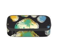 BNVSADC Colorful Dog Paw Print Black Printed Pencil Case Cute Pencil Box Bag Pen Pouch Office School Stationery Organizer for School Travel Work