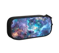 BNVSADC Colorful Graphics Universe Space Printed Pencil Case Large Pen Bag Cute Pencil Box Pouch Office School Stationery Organizer for Girls Boys, Black
