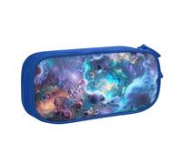 BNVSADC Colorful Graphics Universe Space Printed Pencil Case Large Pen Bag Cute Pencil Box Pouch Office School Stationery Organizer for Girls Boys, Blue