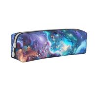 BNVSADC Colorful Graphics Universe Space Printed Pencil Case Leather Pencil Pouch Cute Stationery Pencil Pen Bag with Zipper for School Office Travel