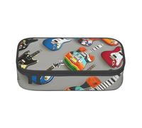 BNVSADC Colorful Guitars 1 Printed Pencil Case Cute Pencil Box Bag Pen Pouch Office School Stationery Organizer for School Travel Work