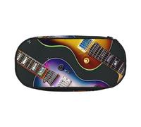 BNVSADC Colorful Guitars Printed Pencil Case Cute Pencil Bag Pen Pouch Large Stationery Organizer Makeup Bag for Teen Boys Girls School Students Office