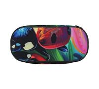 BNVSADC Colorful Ladybird Printed Pencil Case Cute Pencil Bag Pen Pouch Large Stationery Organizer Makeup Bag for Teen Boys Girls School Students Office