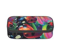 BNVSADC Colorful Ladybird Printed Pencil Case Cute Pencil Box Bag Pen Pouch Office School Stationery Organizer for School Travel Work