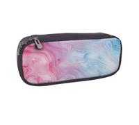 BNVSADC Colorful Marble Pastel Pink Blue Purple Printed Leather Pencil Pen Case & Makeup Bag - Stylish Pencil Bag Stationery Organizer Pouch for School Office Travel