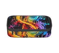 BNVSADC Colorful Music Notes Printed Pencil Case Cute Pencil Box Bag Pen Pouch Office School Stationery Organizer for School Travel Work