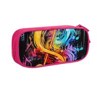 BNVSADC Colorful Music Notes Printed Pencil Case Large Pen Bag Cute Pencil Box Pouch Office School Stationery Organizer for Girls Boys, Pink
