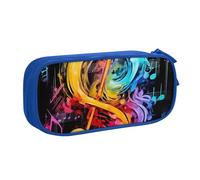 BNVSADC Colorful Music Notes Printed Pencil Case Large Pen Bag Cute Pencil Box Pouch Office School Stationery Organizer for Girls Boys, Blue