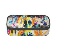 BNVSADC Colorful Musical Note Printed Pencil Case Cute Pencil Box Bag Pen Pouch Office School Stationery Organizer for School Travel Work
