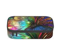 BNVSADC Colorful Rainbow Butterfly Printed Pencil Case Cute Pencil Box Bag Pen Pouch Office School Stationery Organizer for School Travel Work