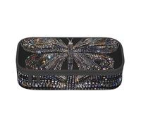 BNVSADC Colorful Rhinestone Butterfly Printed Pencil Case Cute Pencil Box Bag Pen Pouch Office School Stationery Organizer for School Travel Work