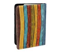 BNVSADC Colorful Stripes Printed Passport Holder Travel PU Leather Passport Cover Case Organiser for Men Women, 6.5 inch