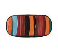 BNVSADC Colorful Stripes Printed Pencil Case Cute Pencil Bag Pen Pouch Large Stationery Organizer Makeup Bag for Teen Boys Girls School Students Office