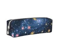 BNVSADC Constellation Star Clusters Galaxies Printed Pencil Case Leather Pencil Pouch Cute Stationery Pencil Pen Bag with Zipper for School Office Travel