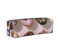 BNVSADC Cupcakes Donuts Muffins Sugar Printed Pencil Case Leather Pencil Pouch Cute Stationery Pencil Pen Bag with Zipper for School Office Travel