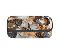 BNVSADC Cute Butterfly Flowers Printed Pencil Case Cute Pencil Box Bag Pen Pouch Office School Stationery Organizer for School Travel Work