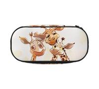 BNVSADC Cute Cartoon Funny Giraffes Printed Pencil Case Cute Pencil Bag Pen Pouch Large Stationery Organizer Makeup Bag for Teen Boys Girls School Students Office