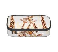 BNVSADC Cute Cartoon Funny Giraffes Printed Pencil Case Cute Pencil Box Bag Pen Pouch Office School Stationery Organizer for School Travel Work