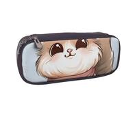 BNVSADC Cute Cartoon Pet Cat Printed Leather Pencil Pen Case & Makeup Bag - Stylish Pencil Bag Stationery Organizer Pouch for School Office Travel
