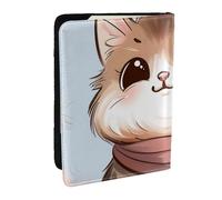 BNVSADC Cute Cartoon Pet Cat Printed Passport Holder Travel PU Leather Passport Cover Case Organiser for Men Women, 6.5 inch
