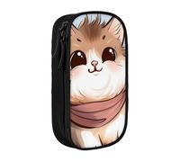 BNVSADC Cute Cartoon Pet Cat Printed Pencil Case for Girls Boys, Large Capacity Pencil Pouch Cute Pencil Box Adult Makeup Bag with 2 Compartments, Black