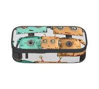 BNVSADC Cute Cartoon Robots Printed Pencil Case Cute Pencil Box Bag Pen Pouch Office School Stationery Organizer for School Travel Work