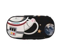 BNVSADC Cute cat Astronaut Printed Pencil Case Cute Pencil Bag Pen Pouch Large Stationery Organizer Makeup Bag for Teen Boys Girls School Students Office