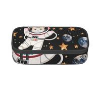 BNVSADC Cute cat Astronaut Printed Pencil Case Cute Pencil Box Bag Pen Pouch Office School Stationery Organizer for School Travel Work