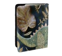 BNVSADC Cute Dinosaur Printed Passport Holder Travel PU Leather Passport Cover Case Organiser for Men Women, 6.5 inch