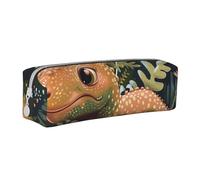 BNVSADC Cute Dinosaur Printed Pencil Case Leather Pencil Pouch Cute Stationery Pencil Pen Bag with Zipper for School Office Travel