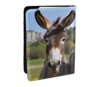 BNVSADC Cute Donkeys Printed Passport Holder Travel PU Leather Passport Cover Case Organiser for Men Women, 6.5 inch