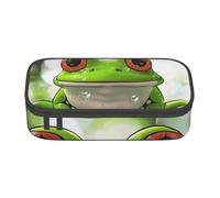 BNVSADC Cute Frog Art Printed Pencil Case Cute Pencil Box Bag Pen Pouch Office School Stationery Organizer for School Travel Work
