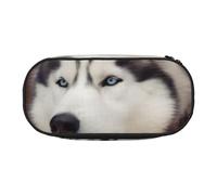 BNVSADC Cute Husky Dog Printed Pencil Case Cute Pencil Bag Pen Pouch Large Stationery Organizer Makeup Bag for Teen Boys Girls School Students Office