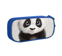 BNVSADC Cute Panda 1 Printed Pencil Case Large Pen Bag Cute Pencil Box Pouch Office School Stationery Organizer for Girls Boys, Blue