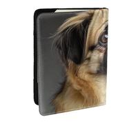 BNVSADC Cute Pug Dog Printed Passport Holder Travel PU Leather Passport Cover Case Organiser for Men Women, 6.5 inch