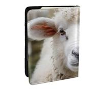 BNVSADC Cute Sheep Lamb Printed Passport Holder Travel PU Leather Passport Cover Case Organiser for Men Women, 6.5 inch