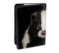 BNVSADC Cute Skunk Printed Passport Holder Travel PU Leather Passport Cover Case Organiser for Men Women, 6.5 inch