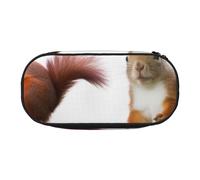 BNVSADC Cute Squirrel Printed Pencil Case Cute Pencil Bag Pen Pouch Large Stationery Organizer Makeup Bag for Teen Boys Girls School Students Office