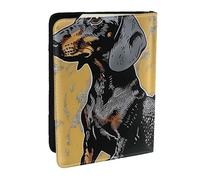 BNVSADC Dachshund Printed Passport Holder Travel PU Leather Passport Cover Case Organiser for Men Women, 6.5 inch