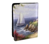 BNVSADC Diamond Painting Printed Passport Holder Travel PU Leather Passport Cover Case Organiser for Men Women, 6.5 inch