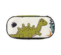 BNVSADC Dinosaur Pattern Printed Pencil Case Cute Pencil Bag Pen Pouch Large Stationery Organizer Makeup Bag for Teen Boys Girls School Students Office