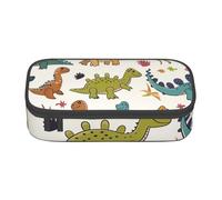BNVSADC Dinosaur Pattern Printed Pencil Case Cute Pencil Box Bag Pen Pouch Office School Stationery Organizer for School Travel Work