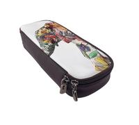 BNVSADC Elephant Printed PU Leather Flip Pencil Case, Cute Pencil Box Pen Bag Stationery Organizer Makeup Bag for School Office Travel