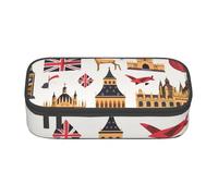 BNVSADC England Symbols Printed Pencil Case Cute Pencil Box Bag Pen Pouch Office School Stationery Organizer for School Travel Work