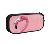 BNVSADC Flamingo 1 Printed Pencil Case Large Pen Bag Cute Pencil Box Pouch Office School Stationery Organizer for Girls Boys, Black